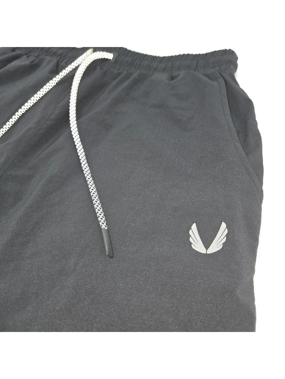 EUC Size MED Men's ASRV DSG-0494 Ultralight Black Track Pants Reflective Joggers